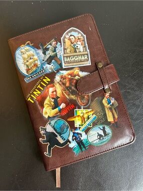 Paramount Pictures Adventures of Tintin Brown Lined Page Journal